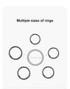 R06 Smart Ring Men Women, Heart Rate and Blood Oxygen Monitor, IP68 & 5ATM Waterproof, Multi-sport Mode