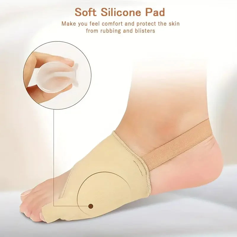 2pcs Silicone Toe Separators with Gel Cushion & Anti-Slip Strap - Comfortable, Machine Washable for Men & Women Foot Care Tool