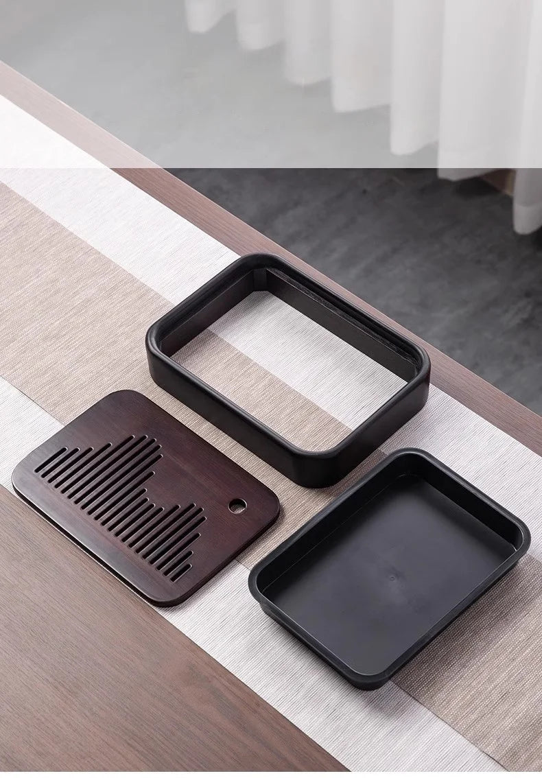 Kitchen Tea Tray Portable Dishes For Tea Bamboo Rectangle Storage Of Water Woodentray For Chinese Style Chaban Tea Table