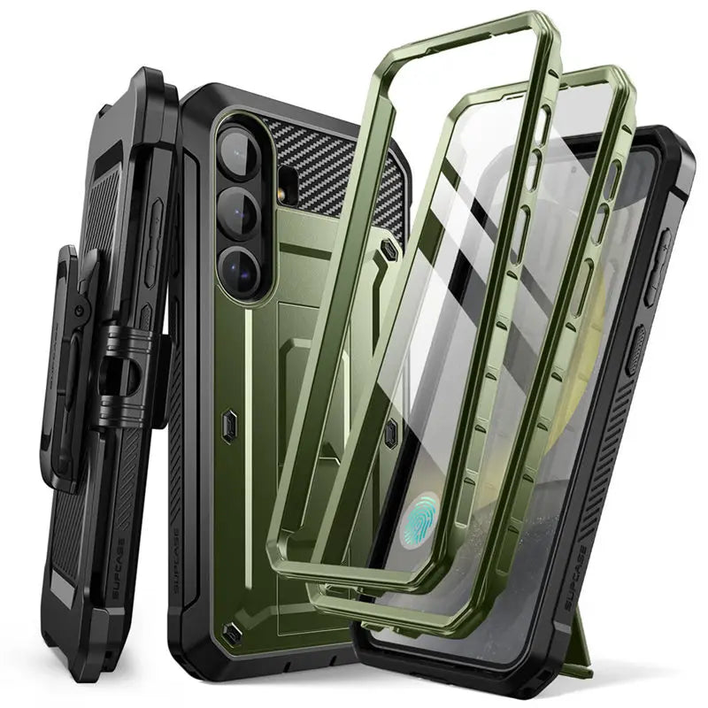For Samsung Galaxy S25 Case UB Pro Heavy Duty Rugged Phone Case with 2 Front Frame Built-in Screen Protector & Kickstand