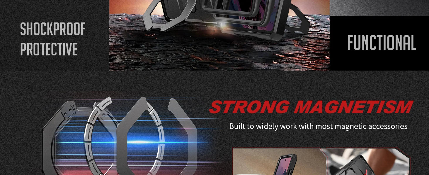 Stand for Samsung Galaxy S25 Ultra Case Compatible with Magsafe 2 Front Frames & Camera Cover Screen Protector