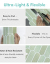10pcs 3D Self-adhesive Wall Tiles, Fish Scale Tile Backsplash Peel and Stick, Mold Resistant Bathroom Tile Stickers, 30cm x 30cm