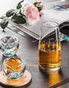 Diamond Cutting Crystal Liquor Glasses Set With Wine Dispenser Vodka Shot Glass Wine Glasses Whiskey Spirits Sake Brandy Teacup