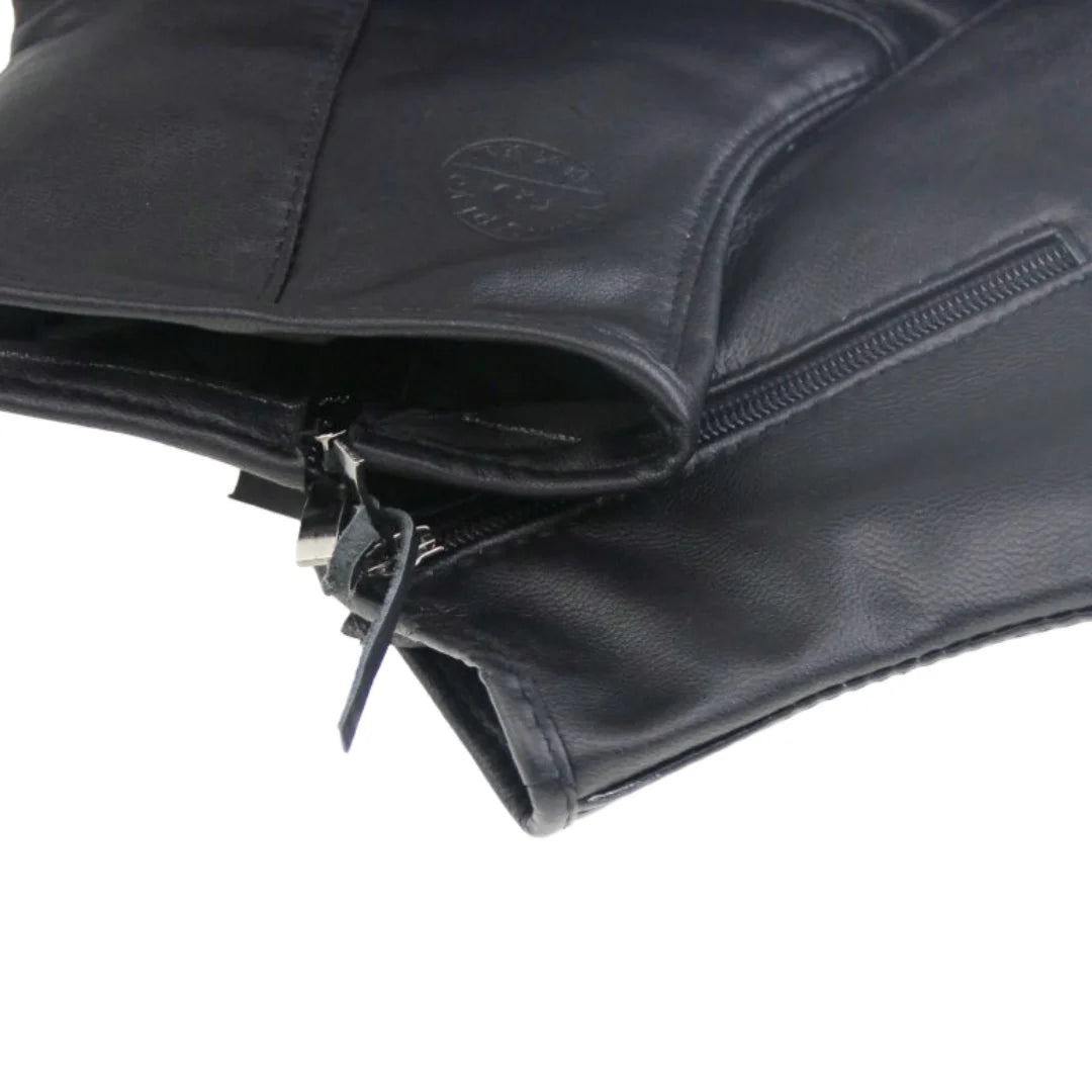 Real Halal Sheep Skin Leather Black Muslim Socks Khuffs Hajj Umrah with Fleece Lined