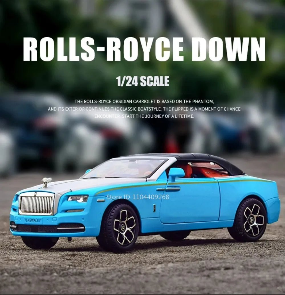 1:24 Rolls-Royce Dawn Spectre Car Toys Diecast Alloy Model Doors Opened Sound Light Pull Back Miniature Vehice Boy Birthday Gift