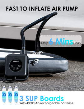 Electric SUP Pump Inflatable PVC Boat Accessories Stand Up Paddle Boards 20PSI Pump for Kayak Surfing Kite Mattress Tents