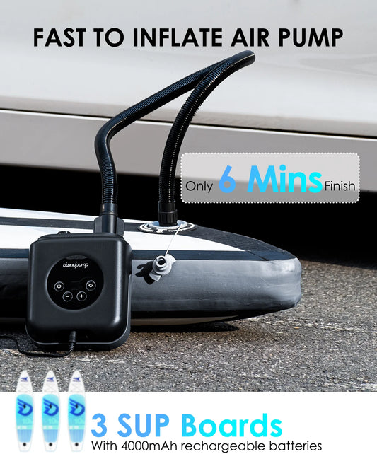 Electric SUP Pump Inflatable PVC Boat Accessories Stand Up Paddle Boards 20PSI Pump for Kayak Surfing Kite Mattress Tents