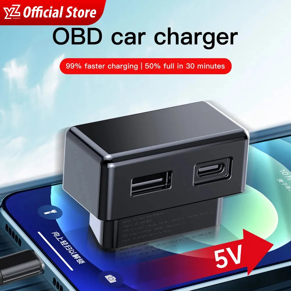 YZ For Tesla Model 3 Model Y X S OBD Adapter Charging For Tesla Car Model3 ModelY obd2 Splitter Charger Adapters Accessories