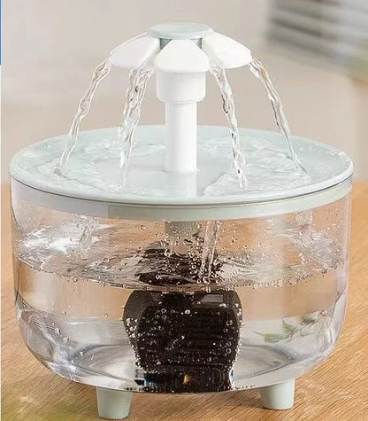 Transparent Pet Water Fountain Automatic Circulation Cat Water Drinking Dispenser USB Rechargeable Cat Water Fountain for Cats