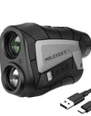 Laser Range Finder Black 600M Golf Distance Meter, with Vibration, Magnet, Slope switch, support USB Charging