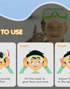Kids Snorkel Mask 3 Windows Panoramic Wide View HD Three-Lens Adjustable Scuba Snorkeling Swimming Diving For Kids and Youth