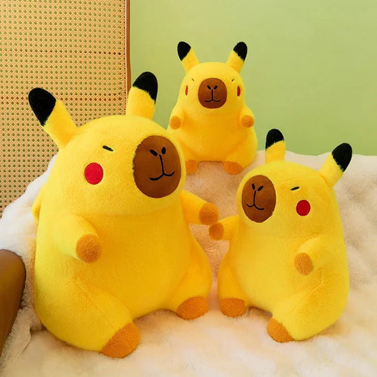 Kawaii Pikachu Capybara Plush Toy 50 cm Soft Stuffed Pillow