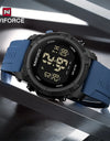 Men's Electronic Watch Fashion 5ATM Waterproof Silicone Strap Calendar Male LCD Digital Wristwatch