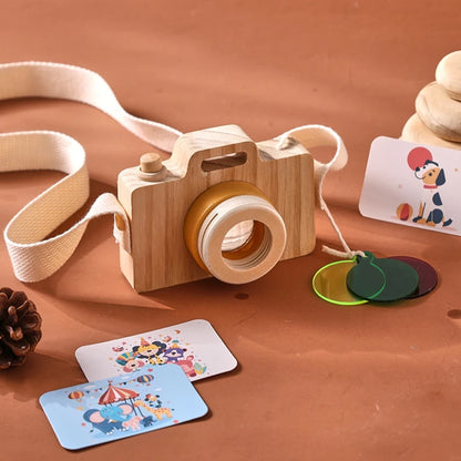 Wooden Camera Puzzle Toy With Cards Montessori Toys For Children Handmade Wooden DIY Presents Baby Room Decoration Outdoor Toy