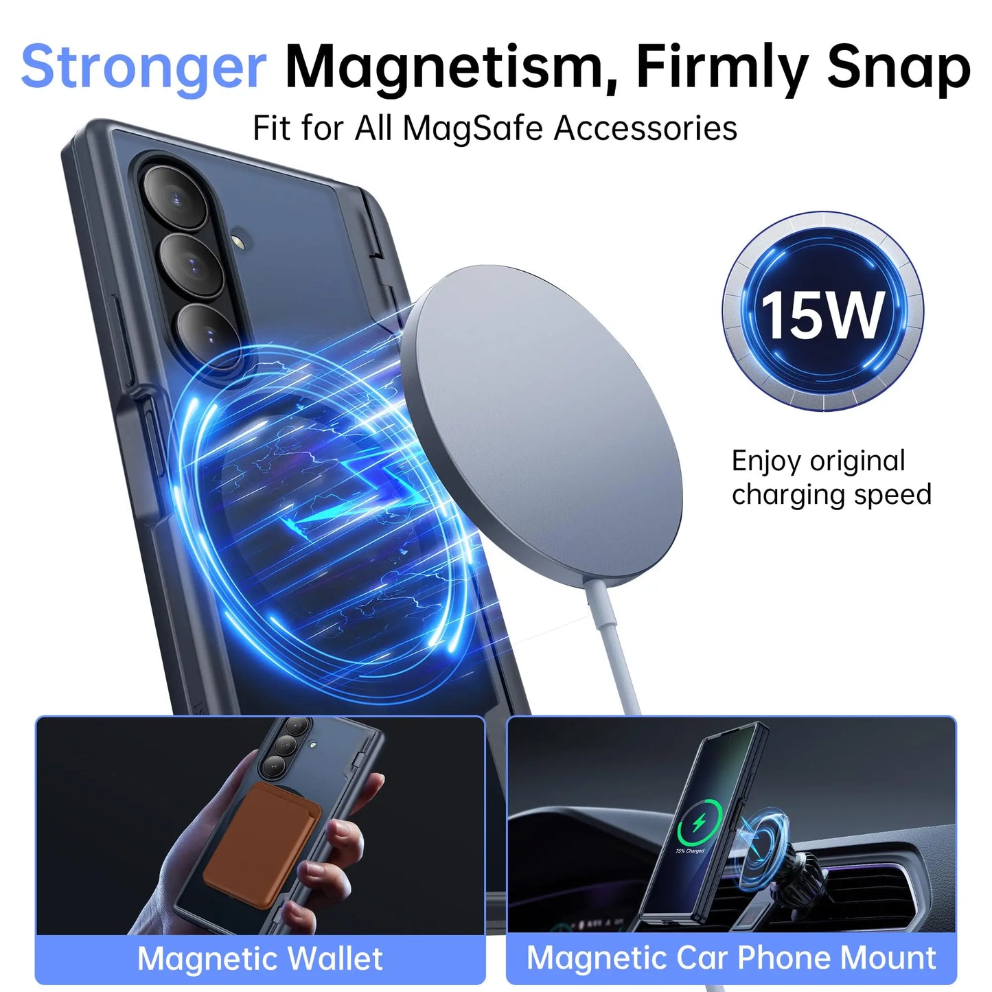 for Z Fold 7 Case with Privacy Screen Protector Full-Body Slim Coverage Hinge Protection Shockproof Phone Cover