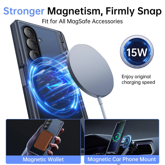 for Z Fold 7 Case with Privacy Screen Protector Full-Body Slim Coverage Hinge Protection Shockproof Phone Cover