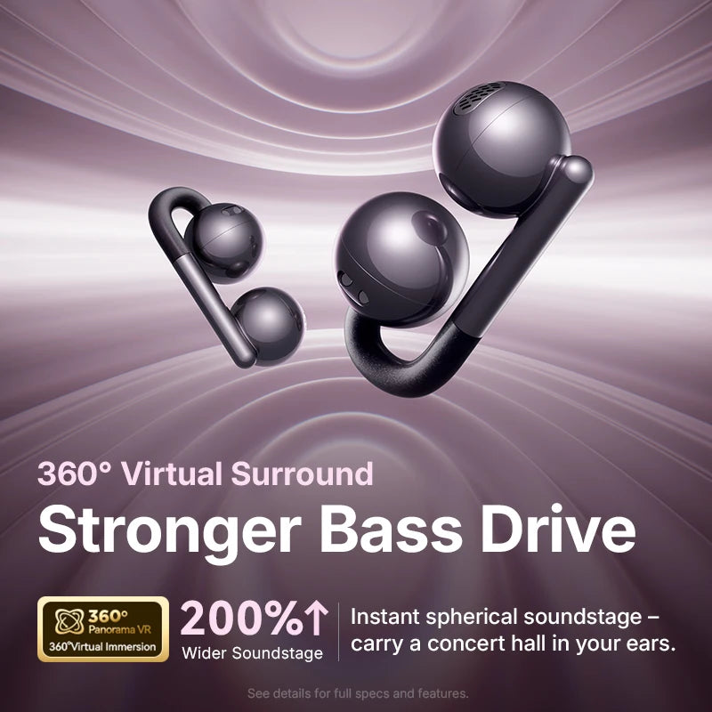 F60 Open Ear 360° Panoramic Sound Headphones Deep Bass Earphones Hi-Pure Original High Lossless Quality Sound Headset