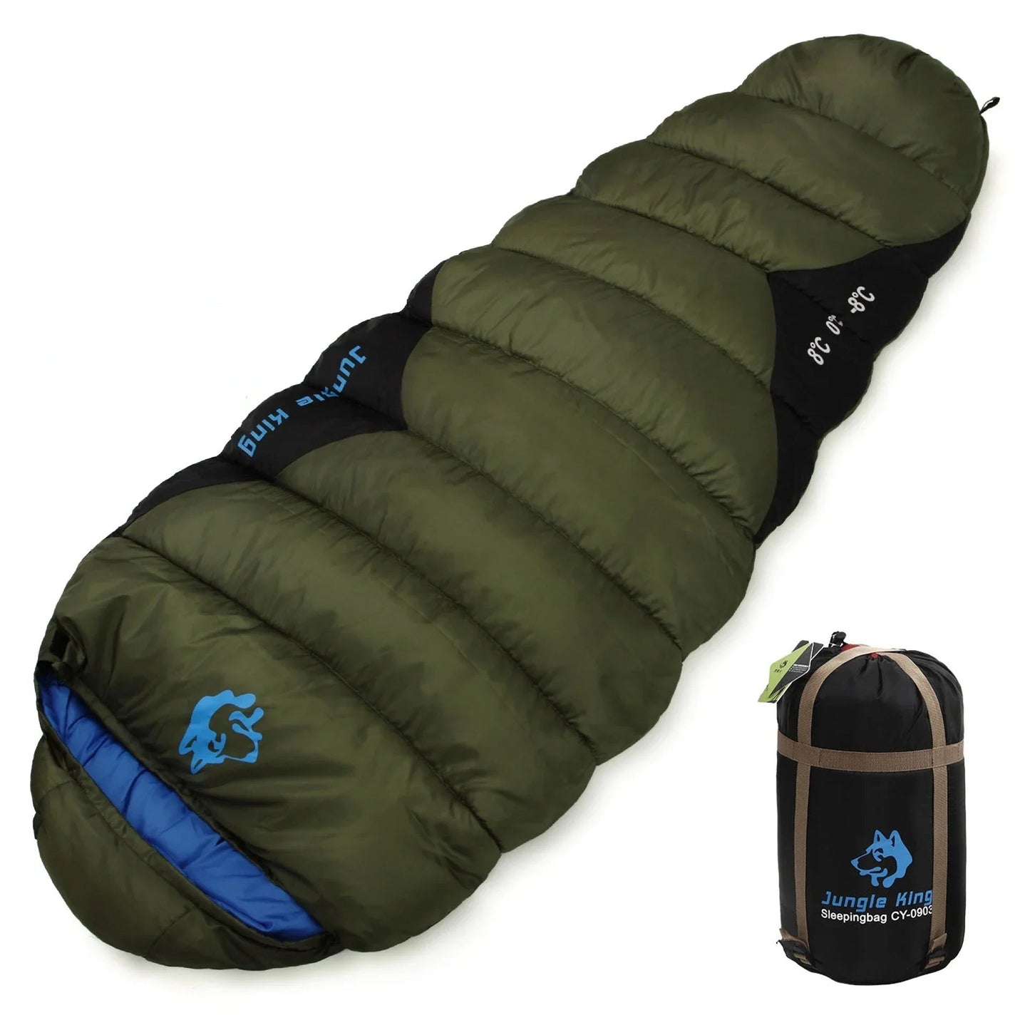 1.5KG Thickened Winter Cold Weather Waterproof Sleeping Bag Camping Hiking Supplies -8℃ Cotton Sleeping Bags