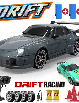 RC Drift Car With LED Light 2.4G Radio 20KM/h High Speed Remote Control Racing Cars Vehicle Model Toy Gift for Boy Girl