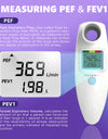 Digital Spirometer Peak Flow Meter for Asthma COPD (PEF) and Forced Expiratory Volume (FEV1) Smart Personal Portable Espirometer