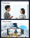 Wireless Lavalier Microphone System Audio Video Recording Microphone Mini Mic for iPhone Android Live Broadcast
