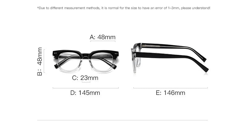 HONGMEI Men's glasses Square Classic Business Anti-Blue Light Reading Glasses Myopia Hyperopia Prescription Customized