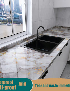 Tile Stickers Waterproof and Oil-proof Kitchen High Temperature Resistant Renovation Self-adhesive Cabinet Countertop Wallpaper