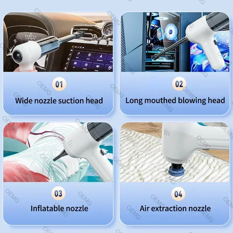 Powerful Car Vacuum Cleaner Handheld Portable Wireless Vacuum Cleaner Cleaning Machine Strong Suction Mini Car Cleaner