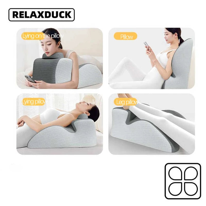 Ergonomic Wedge Prone Pillow,Multi-Functional Bed Pillow,Reading Pillow,Ideal for Bed Breaks,Massage,Reading,Back Support