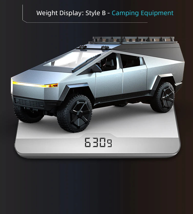 RC Car Alloy Cyber truck Car model Simulation Off-road Vehicle  Camping Equipment Pickup Truck s Toys Boy Gifts