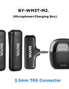 BY-WM3T Wireless Lavalier Lapel Microphone for iPhone Andriod Smartphone DSLR Cameras Live Streaming Youtube Recording Vlog