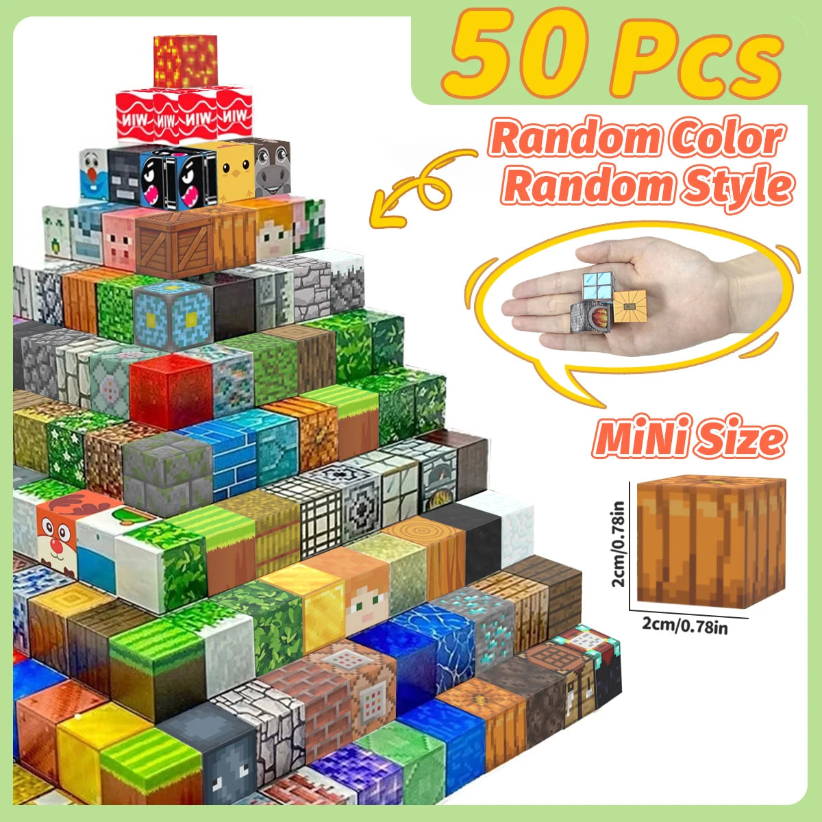 Building Blocks Mine World Cube Set for Boy Girl Age 3+ DIY Model  Stem Montessori Sensory Toys Gift