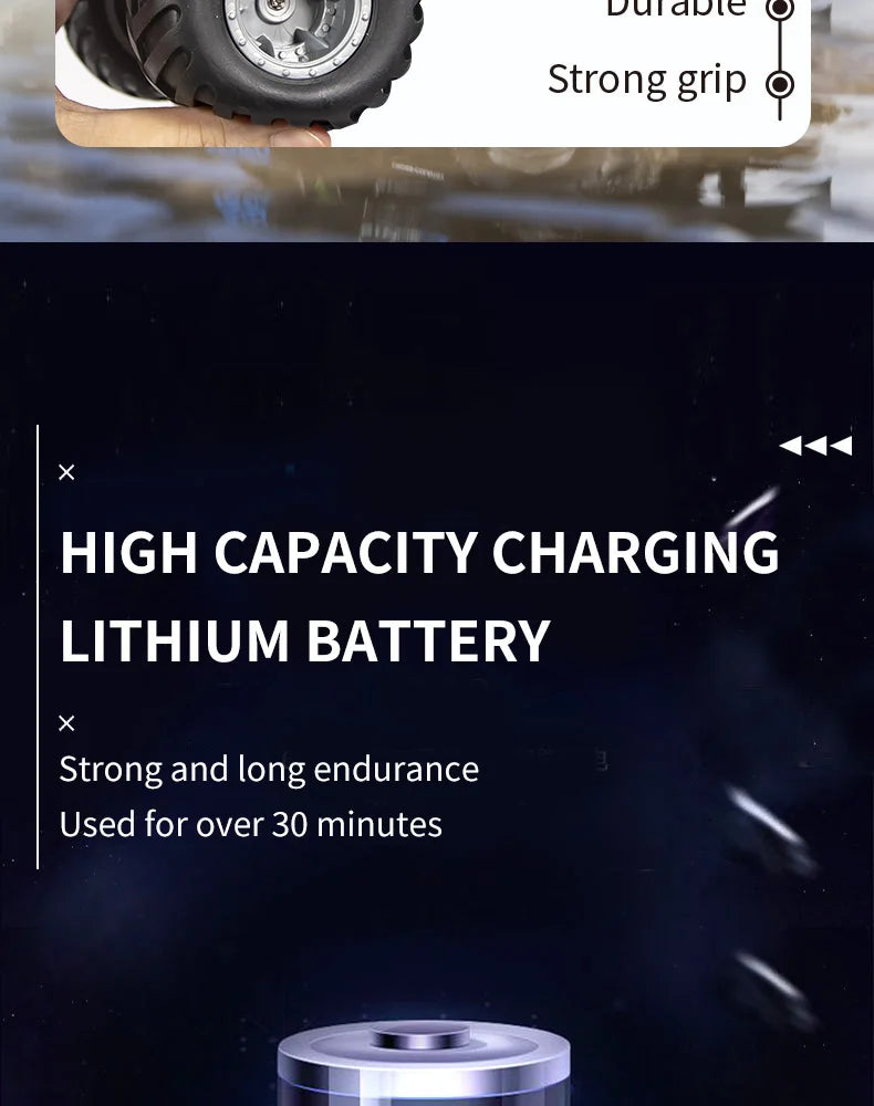 2.4G Amphibious Off-road Climbing RC Flip Stunt Car Racing All-terrain Waterproof 's RC Toys Gifts