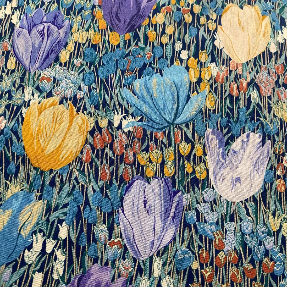 1/5M Amalia Tulip 100% Cotton tana lawn Fabric 80S Like Liberty Printing for Sewing Clothes Dresses Skirt Kids Designer Material