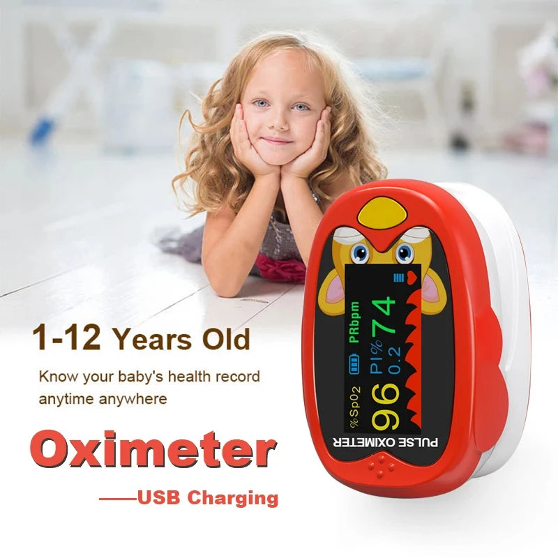 USB Pediatric Oximeter Finger Blood Oxygen Monitor for  Pulse Oximeter OLED Digital Oximetro Home Medical