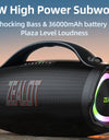 Portable Bluetooth Speaker, Wireless TWS Subwoofer, Waterproof Mobile, HIFI Quality, Big Power, 160W