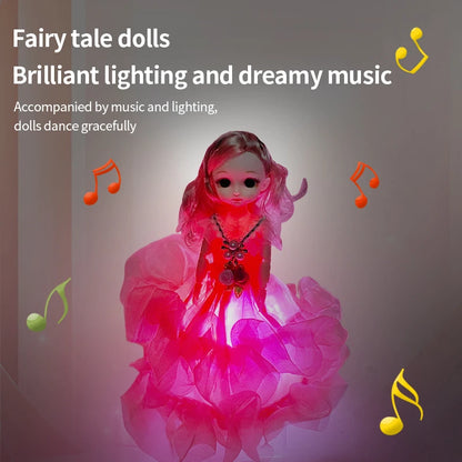 Electric Universal Walking Doll With Music And Dance, Wedding Dress Princess With LED Lights And Pleasant Music, Play House Toy,