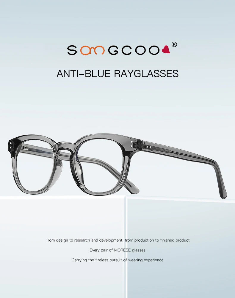 HONGMEI Stylish Square Frame Men and Women Simple Design Anti-blue Light Reading Optica Eyeglasses Myopia Can Be Customized