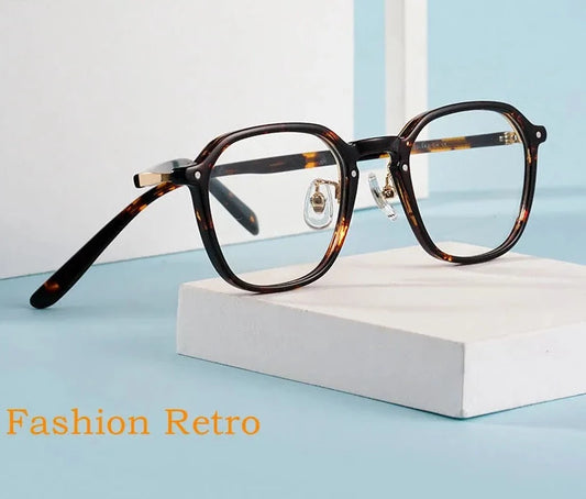 Ultra-light Retro Acetate Eyeglasses Fashion Small Face Optical Prescription Glasses Frame Men And Women KBT98C51