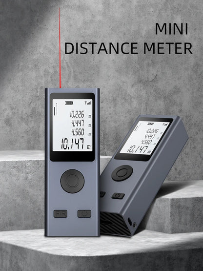 Mini Laser Distance Meter USB Rechargeable Portable Handheld Digital Laser Tape Measure Range Finder Test Tool