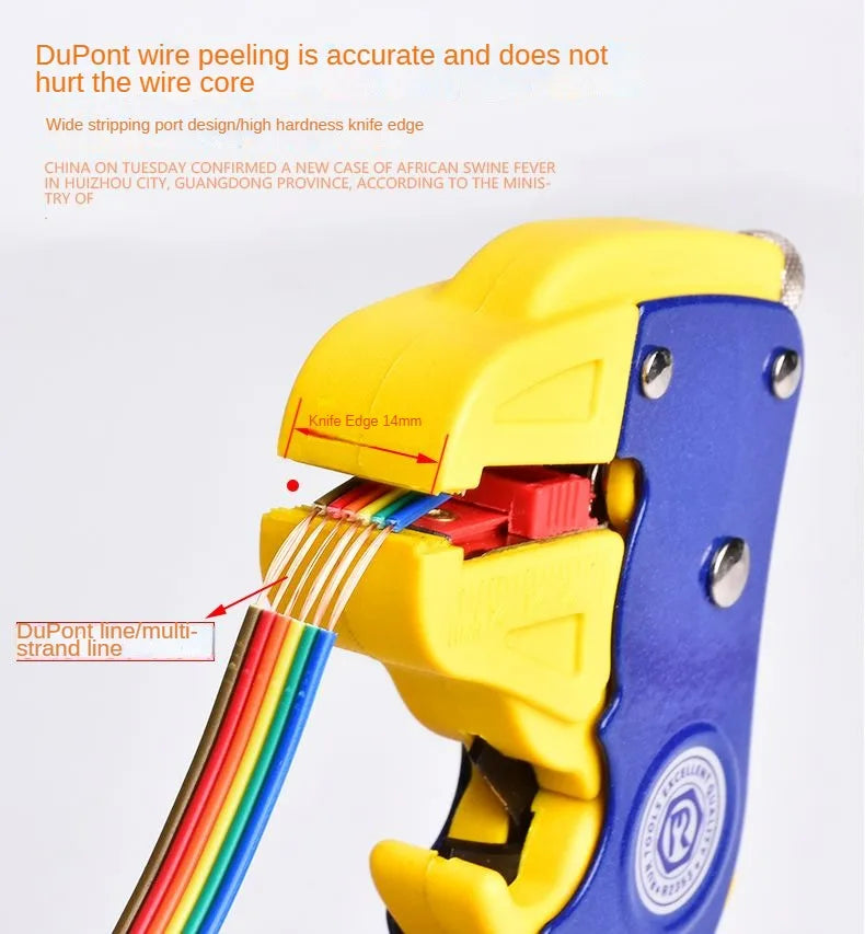 Handheld Wire Stripper Quick Copper Wire Stripping Tool Decrustation Plier Adjustable Electric Wire Cable Peel Electrician Cut