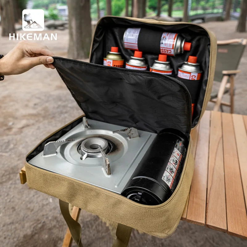 Outdoor Cassette Stove Gas Tank Storage Bag Large Capacity Camping Baking Pan Cookware Storage Bag Thickened Anti-Collision Bag