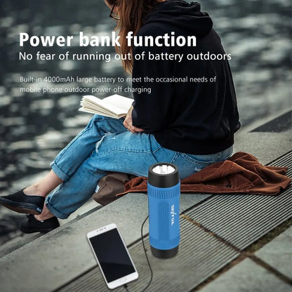 Bluetooth Speaker Outdoor Bicycle Speaker Portable Waterproof Wireless Speaker Support TF Card+Flashlight+power Bank