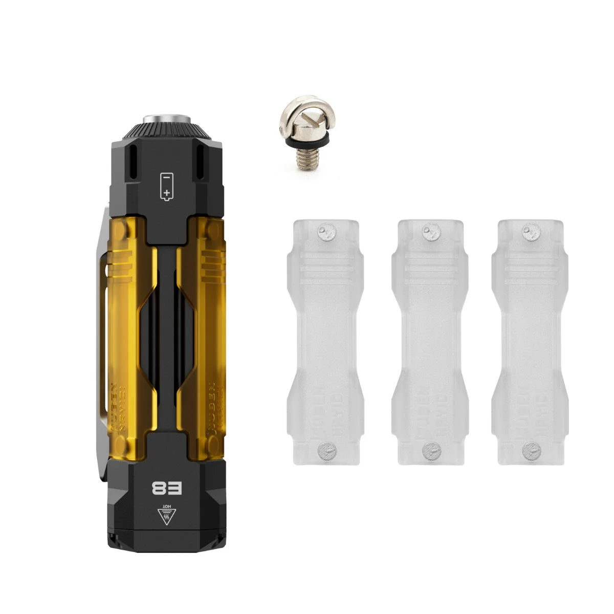 1300 Lumen Rechargeable EDC Flashlight With UV Light And Magnetic Panels