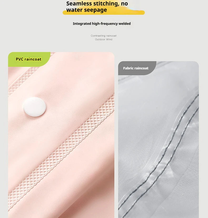 Thickened Full Body Waterproof PVC Raincoat for Motorcycle and Electric Scooter Riding