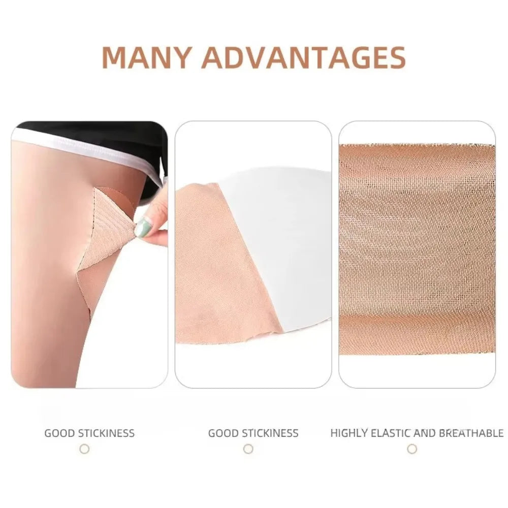 10Pcs Anti-Chafing Thigh Pads Non-woven Self-Adhesive Anti-Friction Thigh Stickers Waterproof and Breathable for Men Women