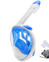 Full Face Snorkel Mask Snorkeling with Camera Mount 180 Degree Panoramic View Anti-Fog Anti-Leak Snorkeling Set for Adult Kids