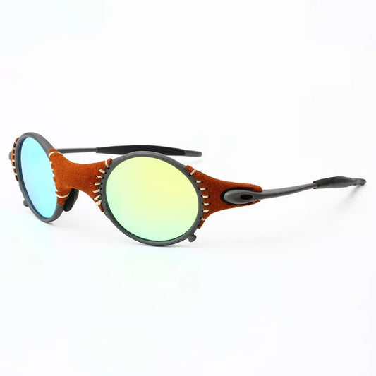 Polarized UV400 Cycling Sunglasses – Silver Metal Frame Fishing Riding Bicycle Eyewear