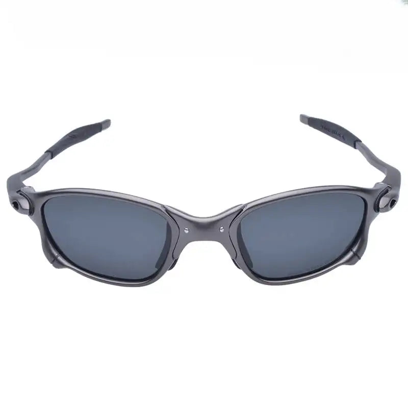 Polarized UV400 Cycling Sunglasses – Black Metal Frame Fishing Riding Bicycle Eyewear