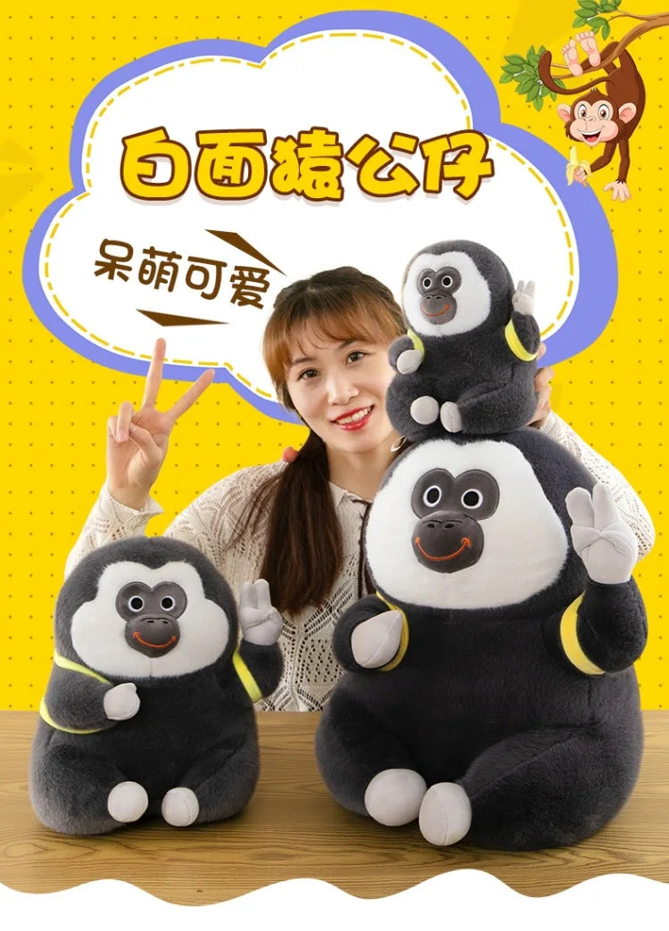 Ugly Cute Monkey Plush Stuffed Doll Banana Pillow Toy